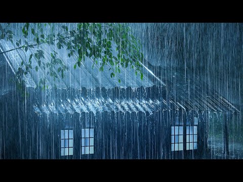 10小时沉浸式睡眠声音🌧️无雷声雨声！金属屋顶上的放松强降雨，暴风雨白噪音竟然这么治愈