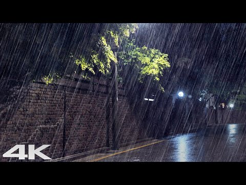 安静的夜巷，舒适的雨声，沉沉的睡眠