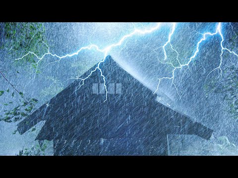 助眠必备！数小时真实雨声+雷暴声 _ 强烈雨、巨大雷声与呼啸风，让你秒入深睡