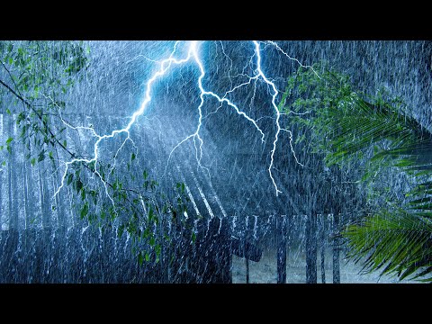 大雨＋强烈雷声＋强风持续轰鸣！用于睡眠的白噪音雷暴声音，听着就犯困