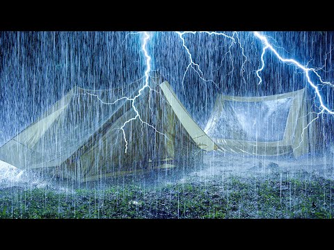 压力全消瞬间入睡！帐篷里的雷暴+倾盆大雨+强烈雷声带来超放松体验