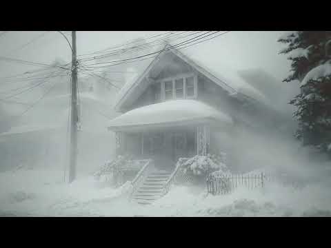 森林深处舒适小屋突遇强烈暴风雪｜呼啸狂风+风雪环境音竟然如此助眠