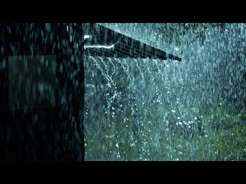 一听就犯困？适合睡眠的放松雨声｜旧屋顶上的纯粹大雨与夜晚巨大雷声｜沉浸式白噪音