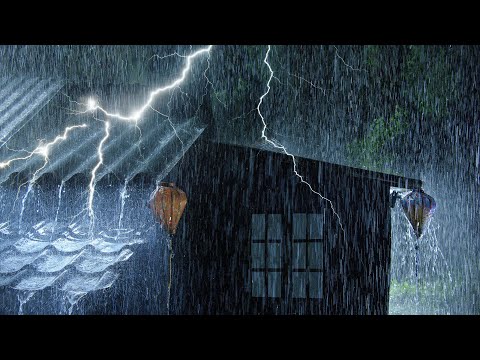 压力失眠克星！瞬间入睡神器 _ 铁皮屋顶倾盆大雨与震撼雷声让你秒睡