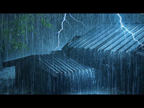 这场史诗级雷暴声音太震撼！铁皮屋顶上的真实暴雨＋暴风雨之夜的强烈雷声，助眠沉浸感拉满