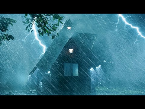 暴风雨的夜晚来了！倾盆大雨+强烈雷声+呼啸狂风 _ 极致放松助眠声音