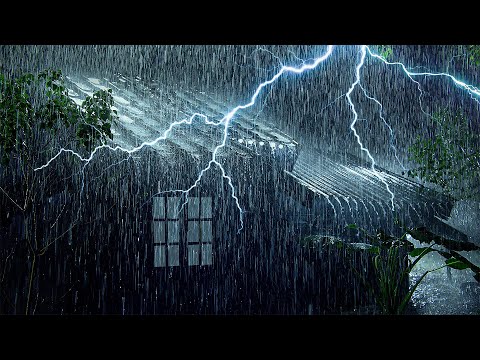失眠救星！放松入睡必听——夜晚铁皮屋顶强烈雨暴与震撼雷声陪伴