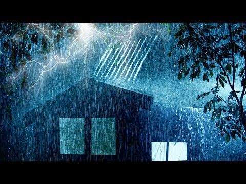 农舍铁皮屋顶遭遇倾盆大雨＋强力雷声！快速入睡，瞬间进入深度睡眠