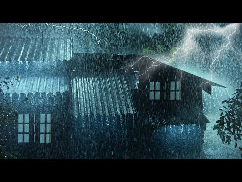 暴风雨夜也能立即深度睡眠！农舍铁皮屋顶的大雨与震撼雷声让你彻底放松
