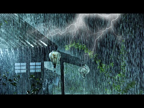 放松快速入睡！屋顶倾盆大雨＋夜晚强烈雷声助你深度睡眠