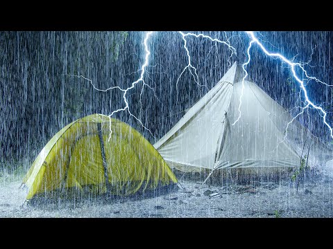 雨夜帐篷大雨倾盆+巨雷声！美妙深度睡眠体验必备白噪音