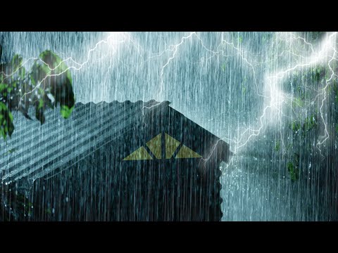 失眠党必听！铁皮屋顶上的大雨声＋强劲雷声，瞬间战胜失眠？10小时放松雨声助你一觉到天亮