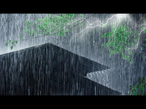 屋顶大雨与震撼雷声雨白噪音，让你轻松入睡或专注学习