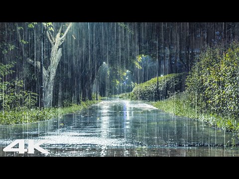 睡不着的时候听听 _ 大雨，雨声 ASMR，深度睡眠