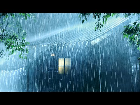 雨夜瞬间入睡神器！铁皮屋顶强烈雨声＋震撼雷声白噪音，让你秒睡