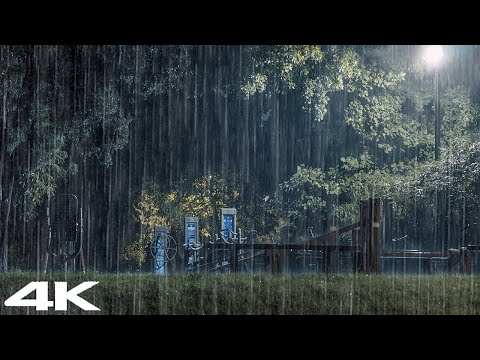 再见压力和失眠 _ 夜间公园暴雨快速入睡