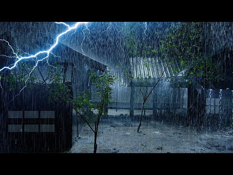 还在失眠？强雨＋强力雷声来袭！快速入睡，沉浸式深度睡眠｜助眠雷暴声音