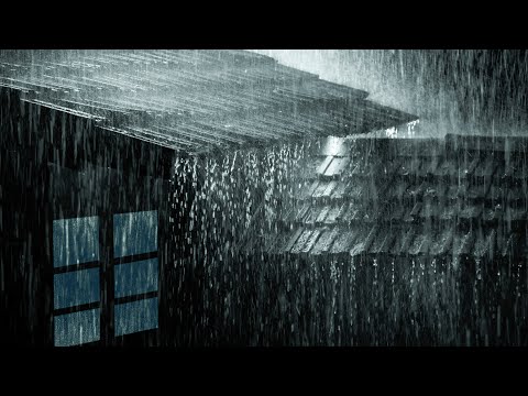 【尝试听3分钟】真的能快速入睡吗？旧屋顶上的强降雨与强力雷声沉浸来袭
