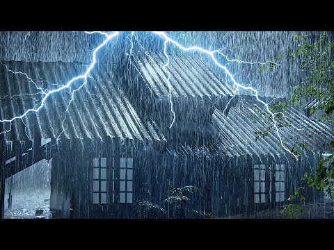 99%的你绝对瞬间入睡！铁皮屋顶强烈雨暴+夜晚强烈雷声，太治愈了