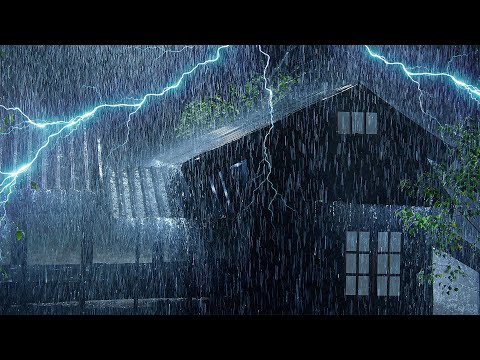 99%的人听了瞬间入睡？夜晚铁皮屋顶上的强烈暴雨＋强劲雷声，战胜失眠的超强助眠声景