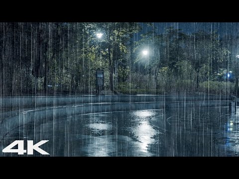 快速入睡 _ 晚上公园里的雨声舒缓 _ 雨的声音