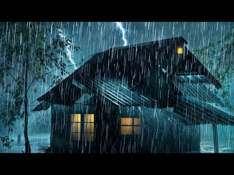 助眠神器！最放松的雨声 _ 农舍铁皮屋顶上的倾盆大雨与震撼强雷声
