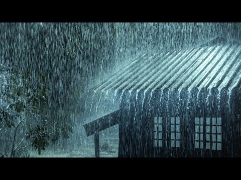 夜晚金属屋顶倾盆大雨+超强雷声，3分钟让你秒睡神奇体验