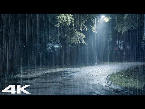 用适合睡觉的大雨声缓解压力 _ 夜雨ASMR