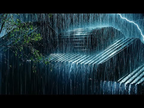 3分钟内瞬间入睡？！聆听金属屋顶上的强烈暴雨与猛烈雷声，彻底放松入眠