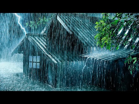 风暴雨雷暴助眠神器_夜晚铁皮屋顶倾盆大雨+震撼雷声让你秒睡